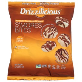 Drizzilicious Mini Rice Cakes with Chia, Quinoa and Flax, S'mores Bites, Gluten Free, Non GMO, 0.74 Ounces (Pack Of 80)