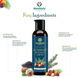 Generic Pure Rosemary Batana Oil for Hair Growth By Dr Sebi Sourced From Honduras | Promotes Thicker, Shiny, Stronger & Healthy Hair | Hair Fall Control | (100 ml)