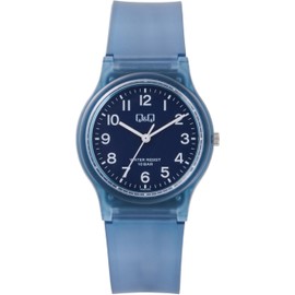 Citizen Q&Q Analog Wristwatch, Water Resistant to 10 ATM, Unisex, Urethane Strap, Navy × Skeleton