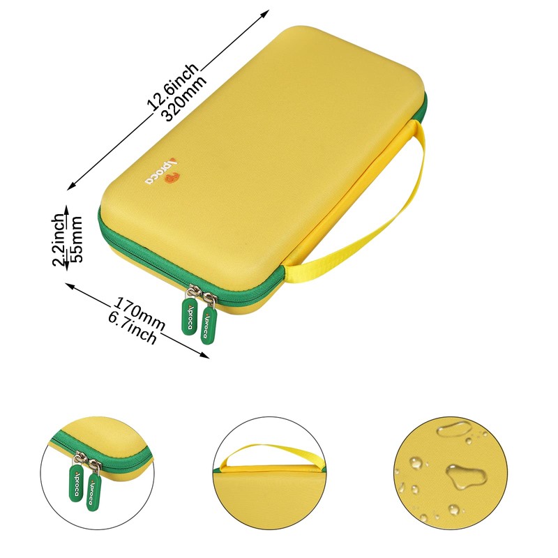 Aproca Estuche de almacenamiento duro de viaje amarillo, para elegir