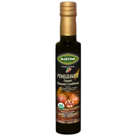 Mantova Organic Pomegranate Balsamic Vinegar of Modena, Perfect for Salad Dressing, Pasta Salad, Ice Cream and Cocktails, 8.5 oz