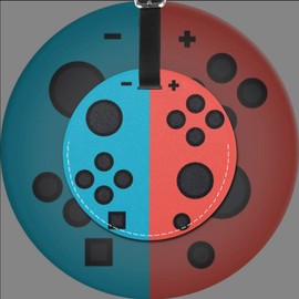 Luggage Tag Video Game Gamer, Pu Leather Bag Travel Suitcases Id Identifier Baggage Label for Women Men Boys Girls