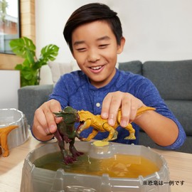 Mattel 986B-JDC59 Jurassic World 986B-JDC59 Dinosaur Tank Battle Arena, Children's Figure, Dinosaurs, 2 Playsets Included, Sold in Box, Complete Set, 4 Years Old and Up