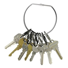 Neikafan Pack of 6 Key Rings Large Key Rings Metal Goods Ring Key Ring with Quick Release Vest Ring Key Organiser for Bathroom, Kitchen
