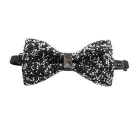 Mens Rhinestone Bow Tie Pre-Tied Bowtie Shiny Adjustable Formal Sequin Bow Ties for Wedding Parties