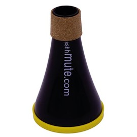 Sshhmute Piccolo Trumpet Practice Mute, Practice Aids for Piccolo Trumpet Music Players, Brass Instrument Accessories for Adults & Kids, Music Gadgets for Beginner & Student, Cork Seal, Yellow