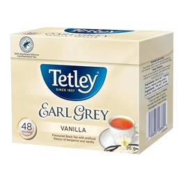 Tetley Earl Grey Vanilla Black Tea - 48 Tea Bags, 96 Grams, Contains Caffeine