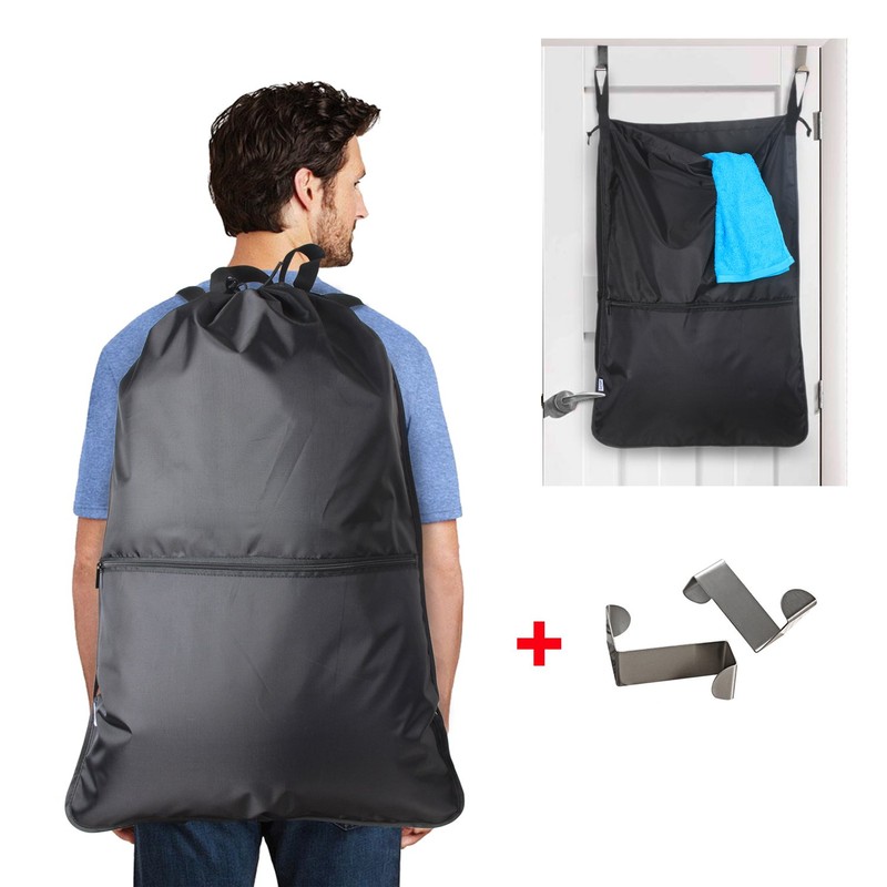 Luxja Laundry Bag with Shoulder Straps, Large Laundry Bag Clothes