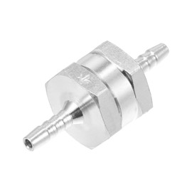 Hihaha Fuel Line Check Valve/Inner Non Return One Way Check Valve Fuel Petrol Gasoline Diesel for Fuel Systems/Durable Aluminum Alloy 5/32" 4mm OD / 1pcs