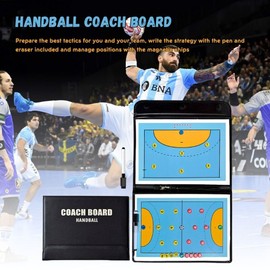 CREADY® Tactics Board Handball Magnetic Tactics Board Handball for Trainers Handball Tactics Board with Magnets and Pens Tactical Board Handball for Trainers and Referees