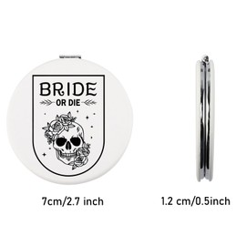 CHOORO Bride and Bridesmaids Makeup Mirror Bride Or Die Makeup Mirror Bride Or Die Bachelorette Party Gift Bridal Party Gift (Bride M)