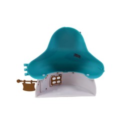 OPO 10 The Half House of Smurfs Green (Turquoise) + Sticker - Deagostini Collection - Height 15 cm - To Decorate with the Included Stickers - Green D - DMS7