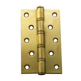 Gold Square Door Hinges 3mm Thick Solid Stainless Steel Ball Bearing Door Hinges Heavy Duty Hinges (Pack of 2)