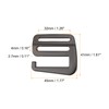 sourcing map Pack of 4 Metal Buckles Webbing 1.26 Inch