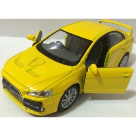 Kinsmart 1:36 Scale 2008 Mitsubishi Lancer Evo Evolution X diecast CAR model 5" YELLOW