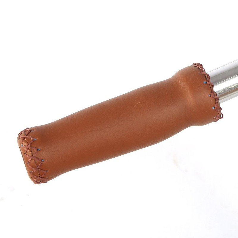 DEWIN Leather Handlebar Grips, Brown Leather Handlebar Cover,Three Colors Retro