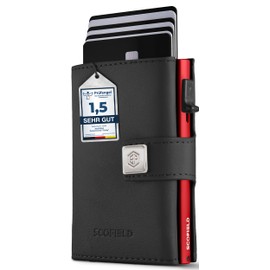 SF SCOFIELD Trinity Wallet, Pop Up Card Holder Men's with Coin Compartment 10 - 12 Cards, Credit Card Holder, RFID Protection, Card Wallet, Men's Wallet, Smart Wallet