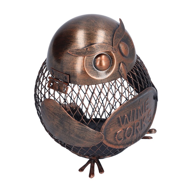 Art Wrought Iron Owl Storage Tank Metal Money Box Handicrafts