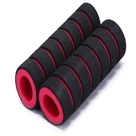zalati Bike Grips Handlebar 1 Pair Cover Handle Grip Sleeve for Bike Mountain Road MTB BMX Foldable Bicycle - Red ＆ Black