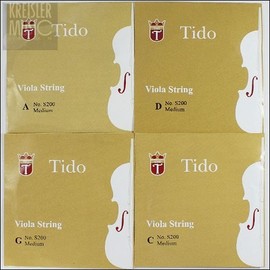 Viola Strings TIDO Tido 4 String Set (CGDA) Fine Steel Strings Medium Gauge