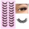 False Lashes Natural Eyelashes Fluffy Lashes D Curl Eyelashes 14mm