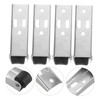 Mobestech 4pcs Wooden Door Support Caster Wheels Mini Side Mount