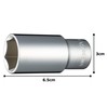 TONE Deep Socket (6 Angle) 3S-22L Drive Angle 0.3 inch