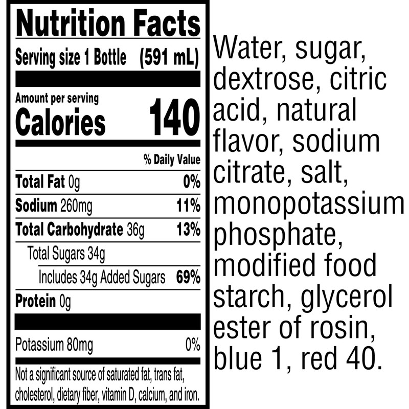 Gatorade Thirst Quencher Artificial, Fierce Grape Sports Drinks, 20 Fl