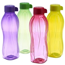 Tupperware Eco Sports 1 Litre Aqua Safe Water Bottle ( Set of 4) 32 Oz
