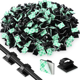 EBOOT 200 Pieces Adhesive Cable Clips Wire Clips Cable Wire Management Wire Cable Holder Clamps Cable Tie Holder for Car, Office and Home