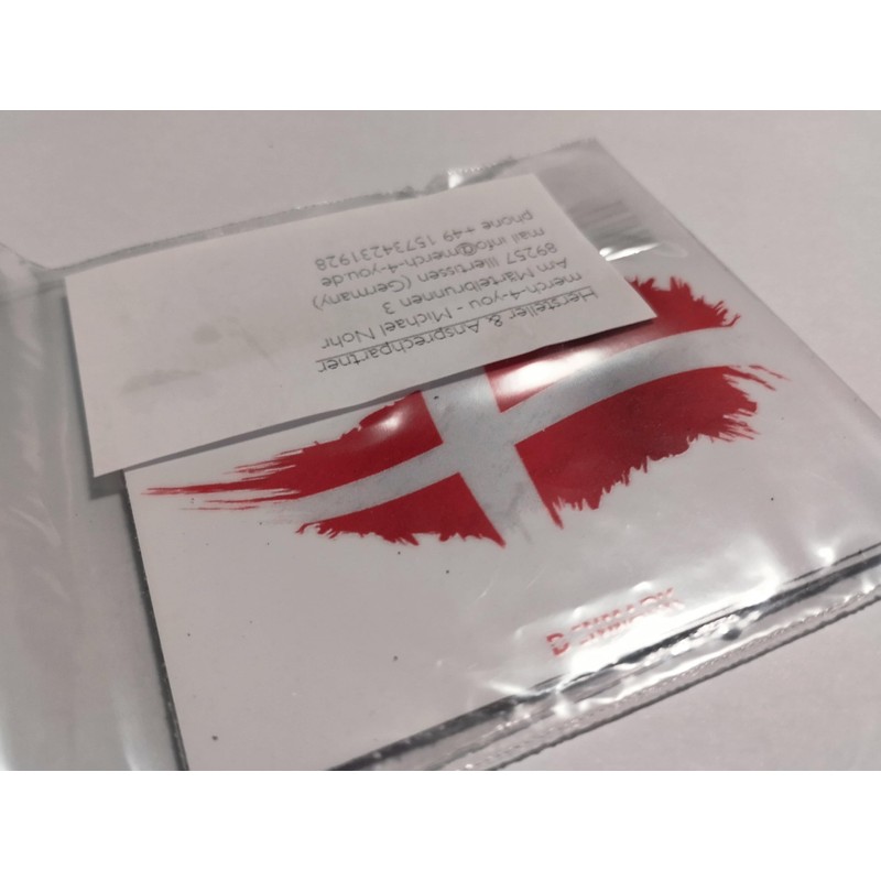 2 x Sticker Flag Denmark Airbrush 8 x 5 cm
