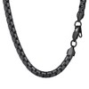PROSTEEL Mens Necklace Box Chain 18Inch 6MM Stainless Steel Black