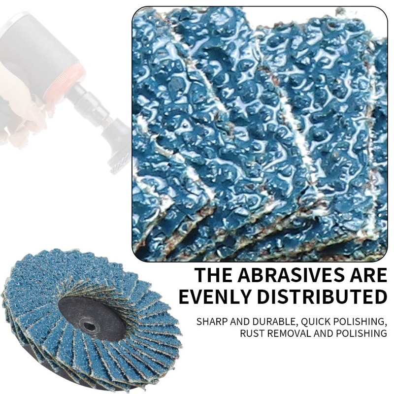 9Pcs 2inch Flap Discs, High Density Zirconia Alumina Flat Rollock