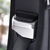 iJDMTOY Satin Silver Front Seat Belt Shoulder Height Adjustment Button