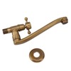 Antique Garden Faucet with Extended Spout Antifreezing Copper Wall Mount