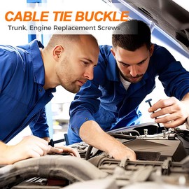 Nylon Universal Cable Tie Buckle, 100PCS Self-Locking Nylon Zip Ties, Universal Push Mount Zip Tie Holders, Multipurpose Cable Ties Duty for Indoor and Outdoor Car Daily Repair