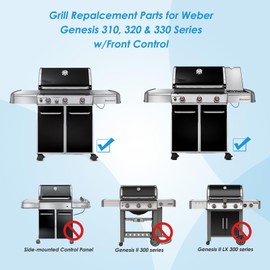 Genesis 330 Grill Parts for Weber Genesis 300 Series w/Front Control, Flavorizer Bars Heat Deflector & Burner Kit Parts for Weber Genesis E/S/EP 310 320 330 for Weber Genesis 330 Accessories