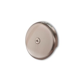CalcMetal Single Hole Bathtub Drain Overflow Plate with One Matching Screws, Easy to Install, Satin Nickel
