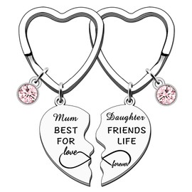 JMIMO Mum Daughter Gifts Mum Daughter Keyring Set Mum And Daughter Best Friends For Life