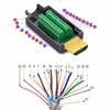 Willwewon 4PCS HDMI Solderless Male Adapter, Gold Plated Connector Breakout