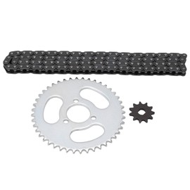 Astibym Gear Chain Set, Modified T8F Chain Sprocket Kit for Go Karts