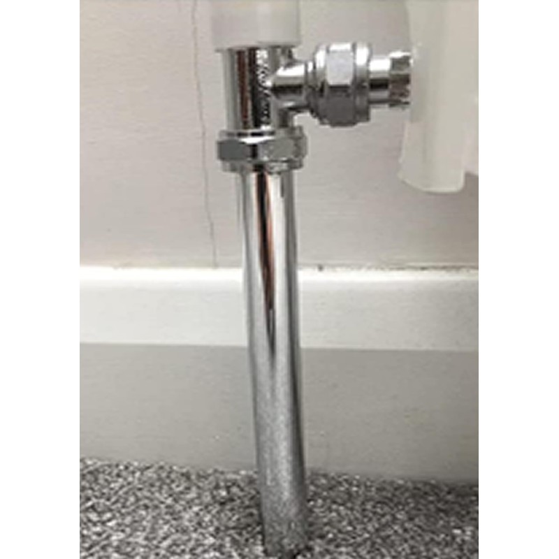 Aretro Chrome Effect Plastic 15mm Radiator Pipe Towel Rail Covers