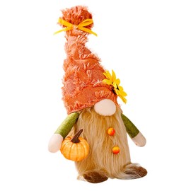 MAGICLULU Thanksgiving Fall Gnome Ornament with Pumpkin Autumn Home Decor for Desktop Scandinavian Style Harvest Doll Cute Festival Decoration for Office and Living Room