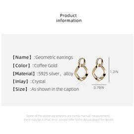 Classic Twist Hoop Earrings for Women Hoop Splicing Design Earrings for Party Wedding Bridesmaid Jewelry, Metal, metal