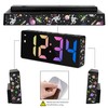Bornore Digital Alarm Clock LED Rainbow for Bedroom with Mirror