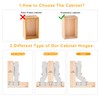 Luokim 20 Pack Half Overlay Soft Close Cabinet Hinges, Frameless