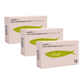 Maria Organic Sardines in EVOO 3-Pack | Portugese Tinned Fish, Sustainably Wild Caught, Omega 3, Hand Packed Cans | 3 x 125g