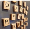 40 Handmade Wooden Alphabet Letter Fridge Magnets - Strong Magnets