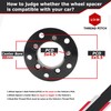 4 Pcs 5x5.5 to 5x4.5 Wheel Adapters Changes Bolt Pattern,