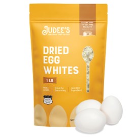Judee's Gluten Free Dried Egg White Protein Powder - Pasteurized & Gluten-Free with Dried Egg Whites - Nut-Free - Just One Ingredient - Made in USA - 1 lb Pouch